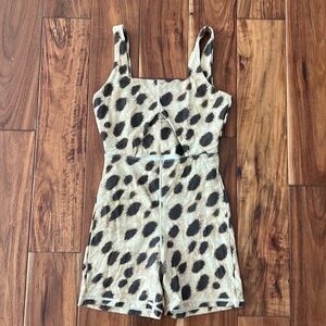 WE WORE WHAT leopard print romper
